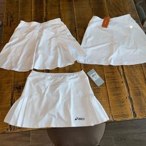 White tennis skirts - set of three